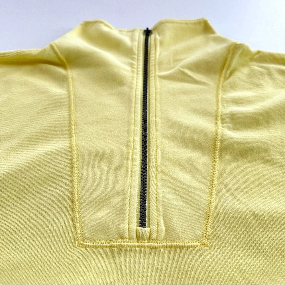 J. Crew Yellow Quarter-Zip Pullover Sweatshirt